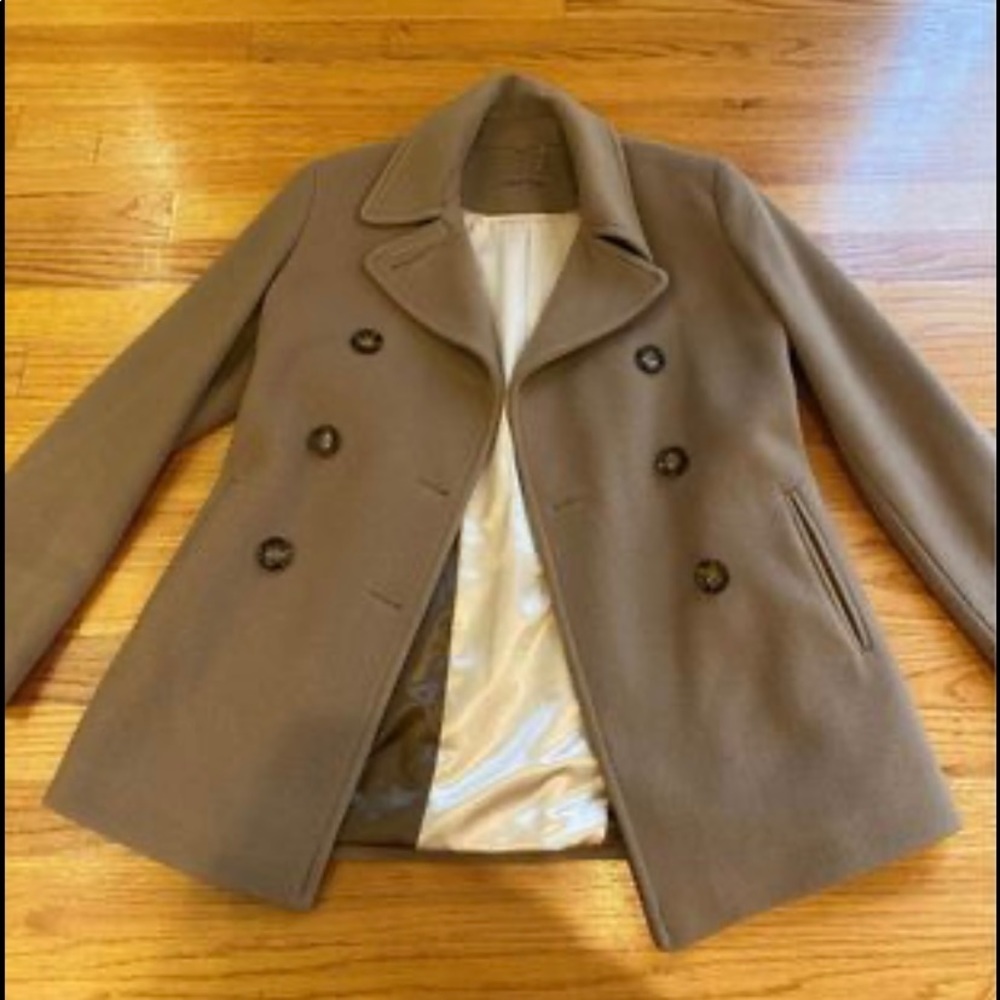 Tan Womens Peacoat